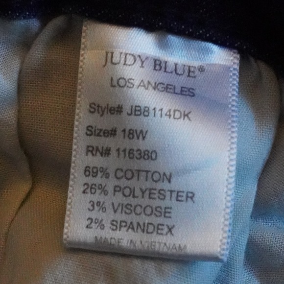 Judy Blue, Dark Wash High Rise Slim Jeans Women Size 18W - Picture 6 of 6